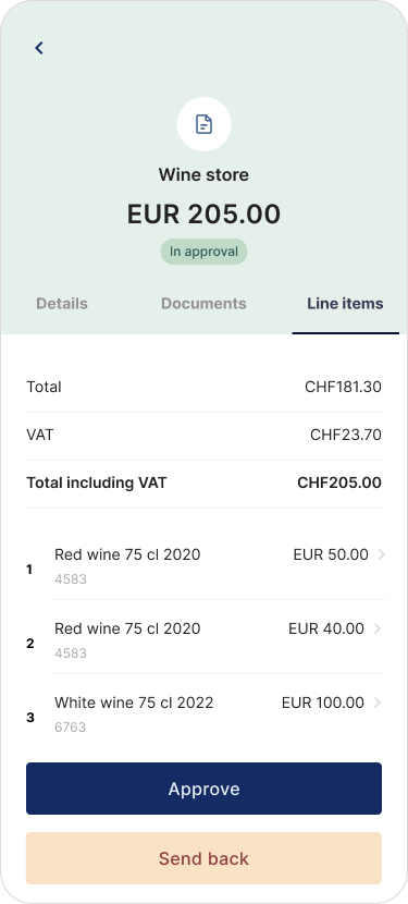 Tab-based prototype — screen 3
