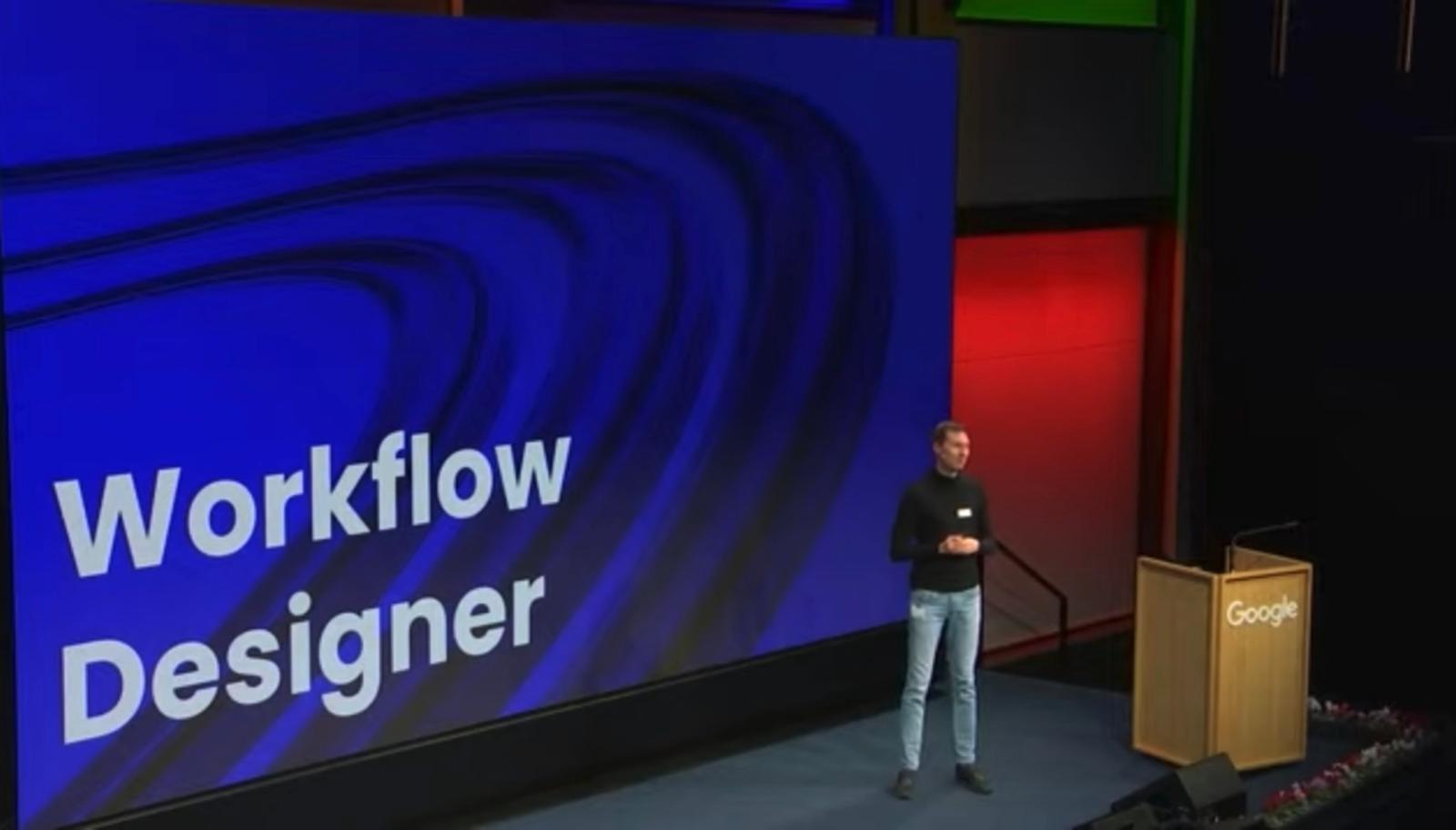 Workflow designer presentation at Google HQ, Zurich